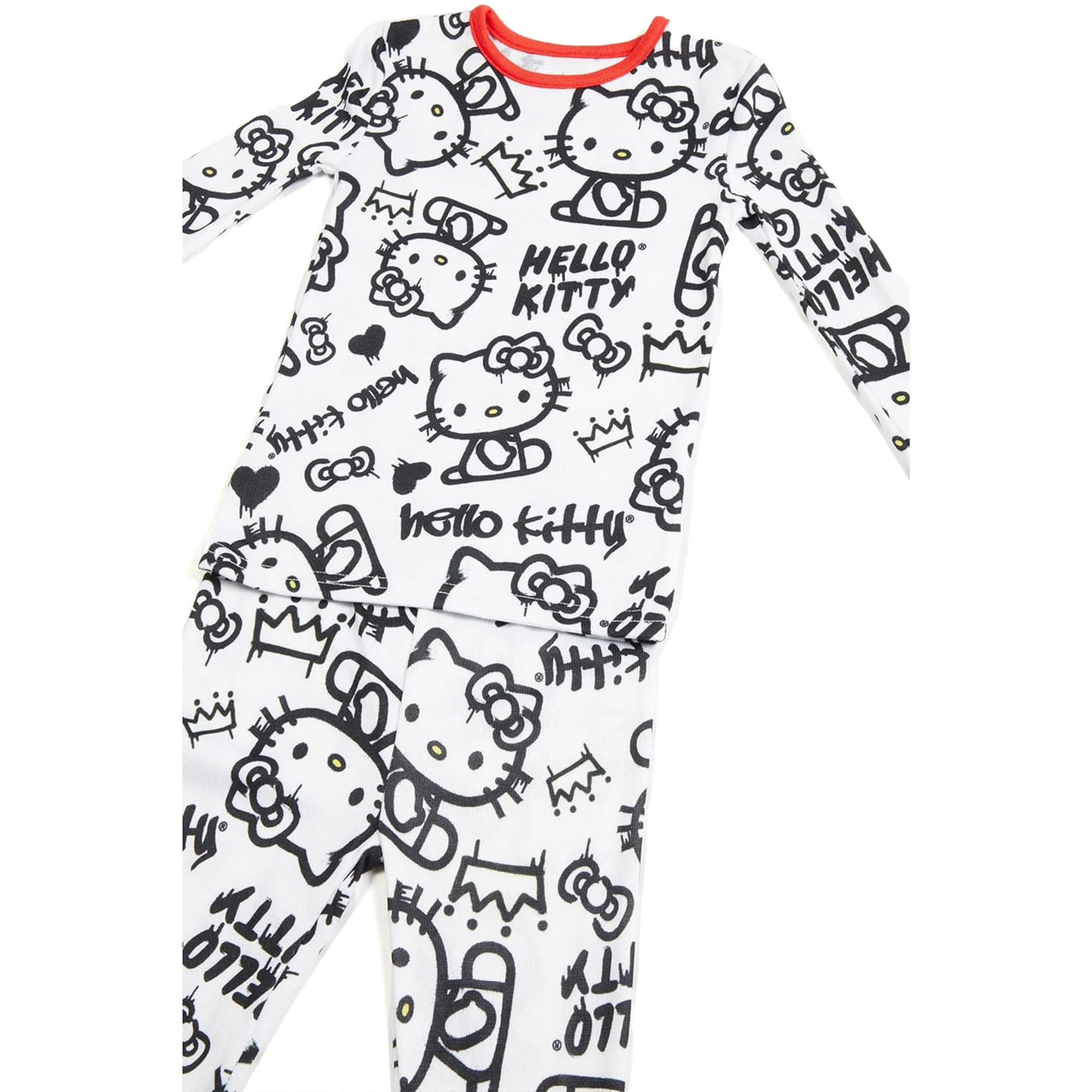 Hello Kitty Kindness Girl's 4-Piece Pajama Set